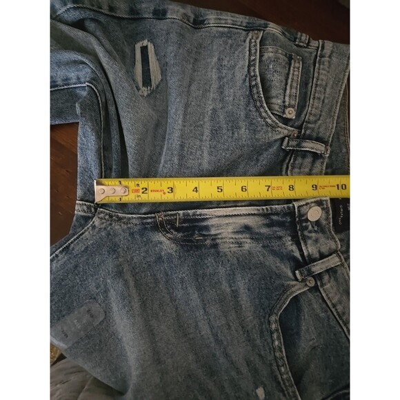 Gap Denim Girlfriend Jeans Womens Size 2 26 Distressed Raw Hem Acid Wash Womens - Picture 14 of 17